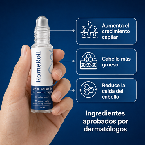 RomeRoll™ — Roll-on capilar de romero, Redensyl, Aminexil y AnaGain · 25 ml